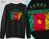 Cameroon Flag Sweat Shirt, Cameroon Football Jumper World Team Cup Cameroon World Football Cup National Sweater Shirt