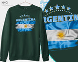 ARGENTINA FLAG Jumper Argentina Shirt Football WorId Argentina National Football Cup Argentina Team Cup Argentina Flag Souvenir Sweatshirt