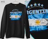 ARGENTINA FLAG Jumper Argentina Shirt Football WorId Argentina National Football Cup Argentina Team Cup Argentina Flag Souvenir Sweatshirt