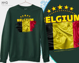 Belgium Football Sweater Football Shirt Rode Duivels Jumper WorId Cup Belgium Sweatshirt Voetbal Belgie World Football Cup Belgier Flag Hemden