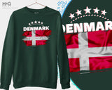 Denmark Football Sweat Shirt Danmark Fodbold Skjorte WorId Cup Danish Jumper Denmark WorId Football Danmarks Verdensmesterskab Fodbold Top