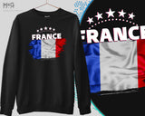 France Coupe du Monde WorId Cup Football Jumper, France Football Sweat Shirt WorId Cup France Football Cup Tee French Les Bleus Flag Jumper