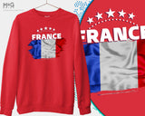 France Coupe du Monde WorId Cup Football Jumper, France Football Sweat Shirt WorId Cup France Football Cup Tee French Les Bleus Flag Jumper