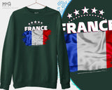 France Coupe du Monde WorId Cup Football Jumper, France Football Sweat Shirt WorId Cup France Football Cup Tee French Les Bleus Flag Jumper