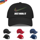 Just Hodl It Logo Baseball Cap, Funny Crypto Gift, Cryptocurrency Investing Investor, Hodl Meme Bitcoin Xrp Ethereum Cardano Ethereum Hat