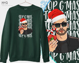 Andrew Tate Top G-Mas Banned Illustration Sweat Shirt, Christmas Jumper Funny Family Gift Andrew Tate Xmas Gift him/her Winter Xmas Present