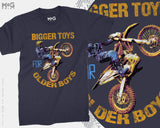 Bigger Toys Older Boys Motorbike Biker Mens Cotton T-Shirt MXGP Motocross T-Shirt Bigger Toys Mens Funny Motorbike MotoX Dirt Bike Scrambler