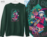 Christmas Womens Anime Jumper Girls Anime Otaku Cosplay Gift Sweater for Just a Girl Who Loves Anime and Kawaii Anime Girl Japan Girl Xmas