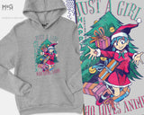 Christmas Anime Jumper for Womens Ladies, Girls Anime Otaku Hoody Just a Girl Who Loves Anime Manga Kawaii Anime Girl Japan Girl Xmas Hoodie