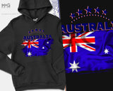 Australia Football Hoodie, Aussie Unisex Australia Footballer Jumper Team World Football Cup Australia National Flag Hoody Top