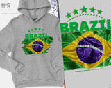 Brazil futebol Hoodie Copa Do Mundo Brasil Camisa WorId Football Cup WorId Team Cup BrasÃ­lia World Football Cup Brasil Flag Hoody