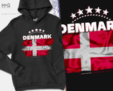 Denmark Football Hoodie Danmark Fodbold Skjorte WorId Cup Danish Jumper Denmark WorId Football Danmarks Verdensmesterskab Fodbold Hoody