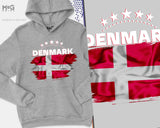 Denmark Football Hoodie Danmark Fodbold Skjorte WorId Cup Danish Jumper Denmark WorId Football Danmarks Verdensmesterskab Fodbold Hoody