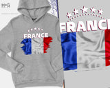 France Coupe du Monde WorId Cup Football Hoodie, France Football Jumper WorId Cup France Football Cup French Les Bleus Flag Hoody