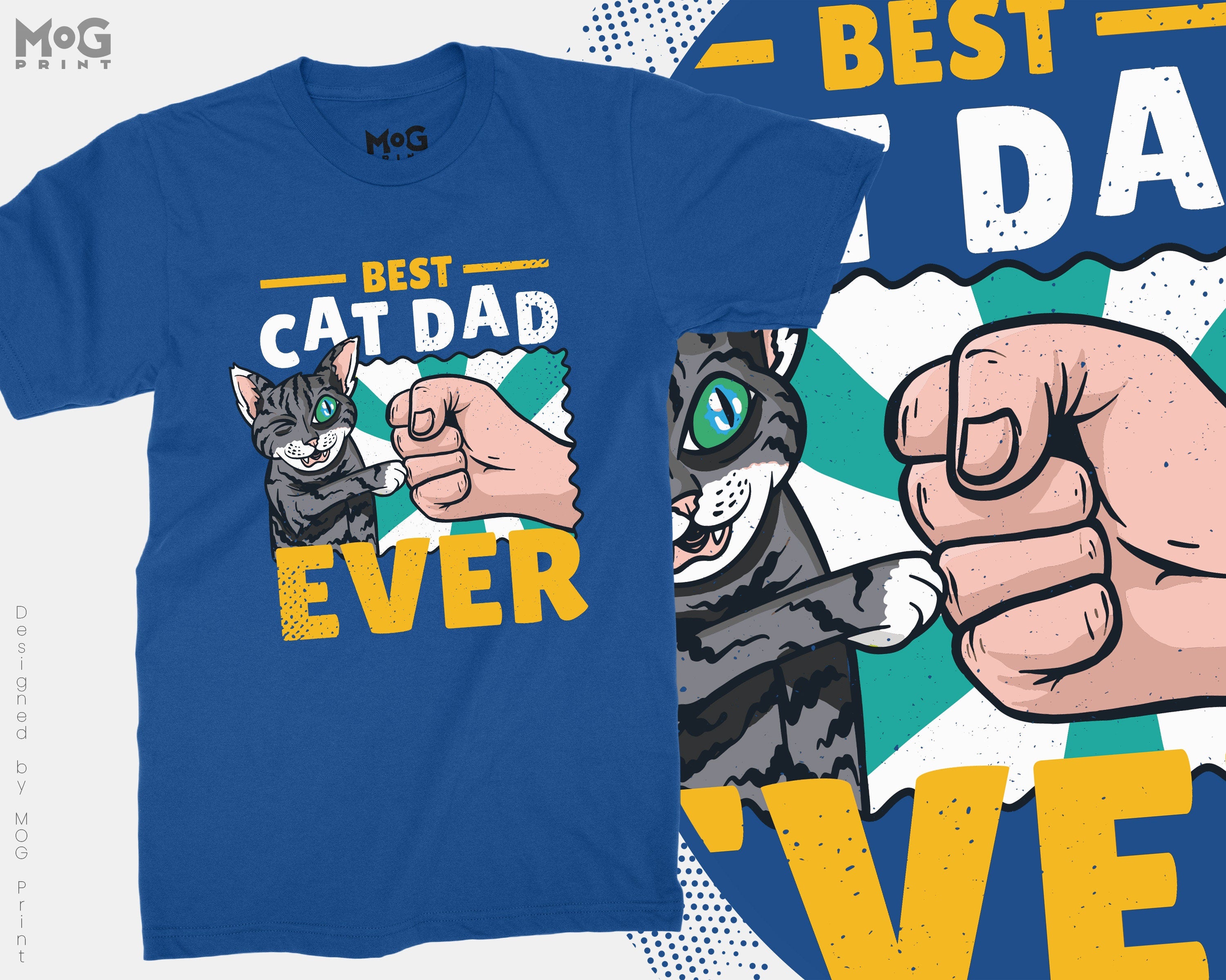 Best Cat Ever T-Shirt Cat Daddy Shirts Best Cat Dad Ever T-Sh – Mog Print
