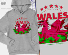 Wales Football Hoodie, Flag Cymru Welsh Flag Jumper Welsh Football Wales Flag World Football Cup Welsh Football Kit Unisex Hoody