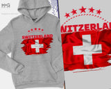 Switzerland Flag Hoodie Schweizer Football Swiss Football Team Tourist Souvenir Unisex Country Travel Jumper Trendy Hoodie For Men Women