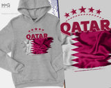 Qatar Hoodie العنابي, العنابي منتخب قطر لكرة القدم كرة القدم قطر كأس العالم لكرة الق كرة القدم قطر Qatar World Football Cup قطر Hoody