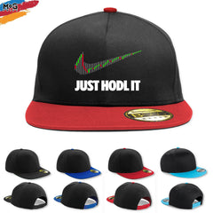 Just Hodl It Logo Snapback Hat, Funny Crypto Investor Meme, Bitcoin Cardano Ethereum Xrp Dogecoin Shiba Inu Solana Cryptocurrency Gift Hat