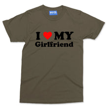 I Love My Girlfriend T-shirt Funny Gift for Boyfriend BF Valentines Couples Top