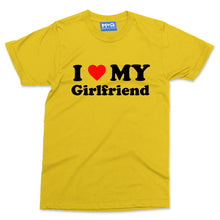 I Love My Girlfriend T-shirt Funny Gift for Boyfriend BF Valentines Couples Top
