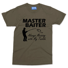 Master Baiter Fishing T-shirt Funny Fisherman Joke Dad Grandad Gift Fish Angler