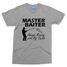 Master Baiter Fishing T-shirt Funny Fisherman Joke Dad Grandad Gift Fish Angler