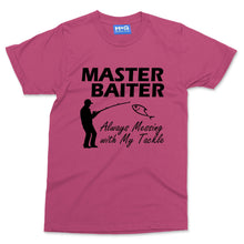 Master Baiter Fishing T-shirt Funny Fisherman Joke Dad Grandad Gift Fish Angler