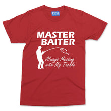 Master Baiter Fishing T-shirt Funny Fisherman Joke Dad Grandad Gift Fish Angler