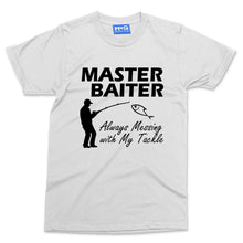 Master Baiter Fishing T-shirt Funny Fisherman Joke Dad Grandad Gift Fish Angler