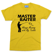 Master Baiter Fishing T-shirt Funny Fisherman Joke Dad Grandad Gift Fish Angler