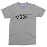 18th Birthday T-shirt Funny Maths Square Root 18 Years Old Celebration Gift Tee