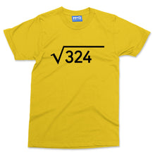 18th Birthday T-shirt Funny Maths Square Root 18 Years Old Celebration Gift Tee